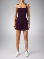 Women's Strappy Back Playsuit with Scoop Neck