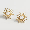 Women's Sunburst Stud Earrings