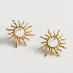 Women's Sunburst Stud Earrings