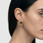 Women's Sunburst Stud Earrings