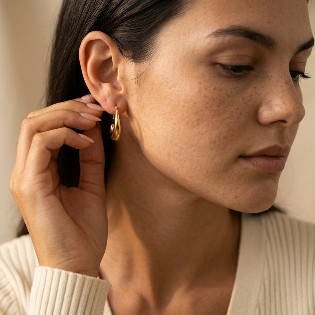 Women's Tapered Hoop Earrings