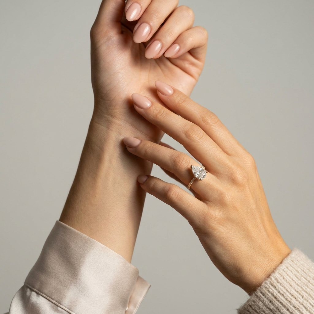 Women's Teardrop Crystal Ring