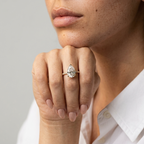 Women's Teardrop Crystal Ring