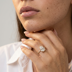 Women's Teardrop Crystal Ring
