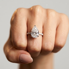 Women's Teardrop Crystal Ring