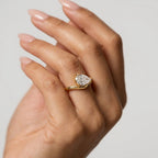 Women's Teardrop Crystal Solitaire Ring