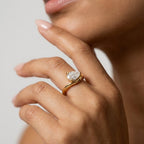 Women's Teardrop Crystal Solitaire Ring