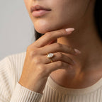 Women's Teardrop Crystal Solitaire Ring