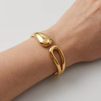 Women's Teardrop Open Cuff Bangle