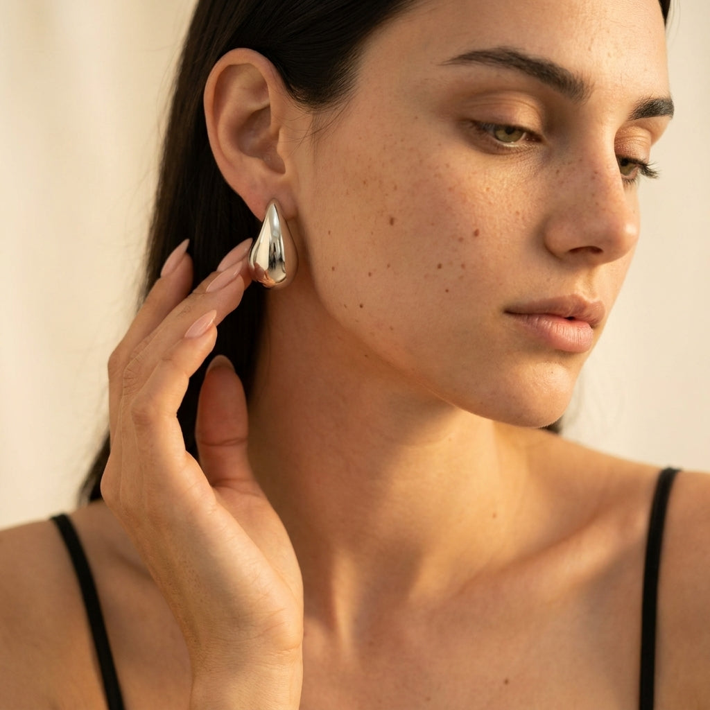 Women's Teardrop Stud Earrings