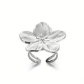 Women's Textured Flower Ring
