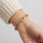 Women's Textured Paperclip Chain Bracelet