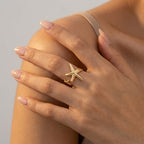 Women's Textured Starfish Ring