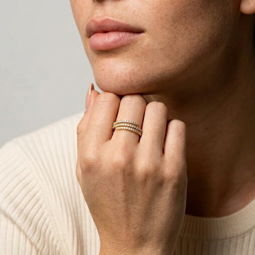 Women's Triple Wrap Crystal Ring