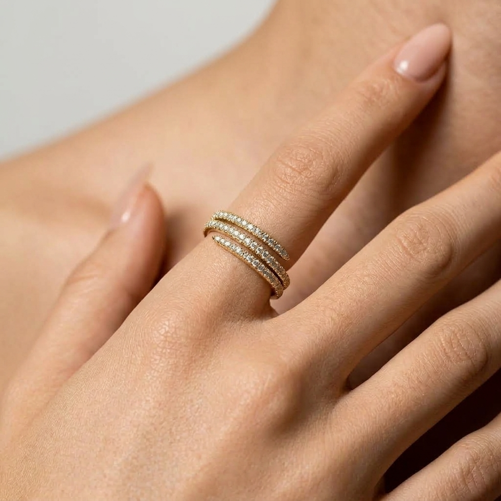 Women's Triple Wrap Crystal Ring