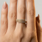 Women's Triple Wrap Crystal Ring