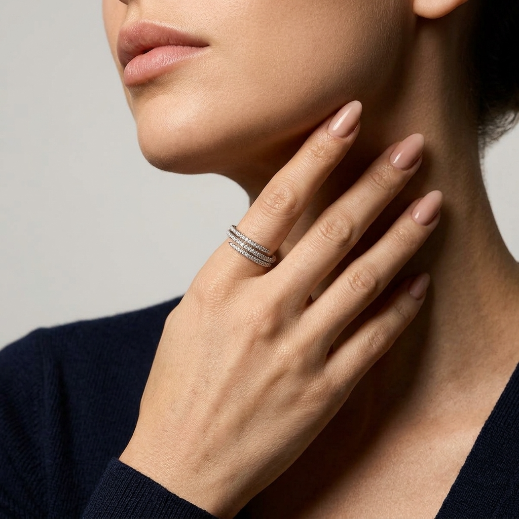 Women's Triple Wrap Crystal Ring