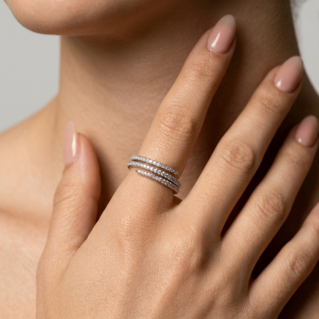 Women's Triple Wrap Crystal Ring