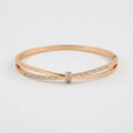 Women's Twist Crystal Bangle Bracelet