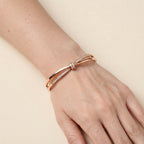 Women's Twist Crystal Bangle Bracelet