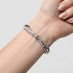 Women's Twist Crystal Bangle Bracelet