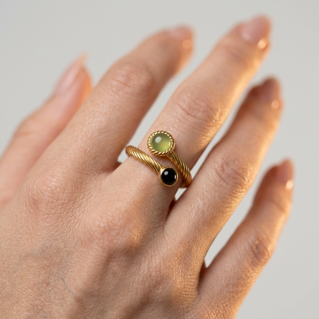 Women's Twist Natural Stone Ring
