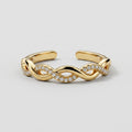 Women's Twisted Crystal Ring