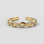 Women's Twisted Crystal Ring