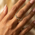 Women's Twisted Crystal Ring
