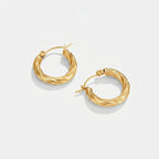 Women's Twisted Huggie Hoop Earrings