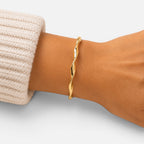 Women's Twisted Open Cuff Bangle