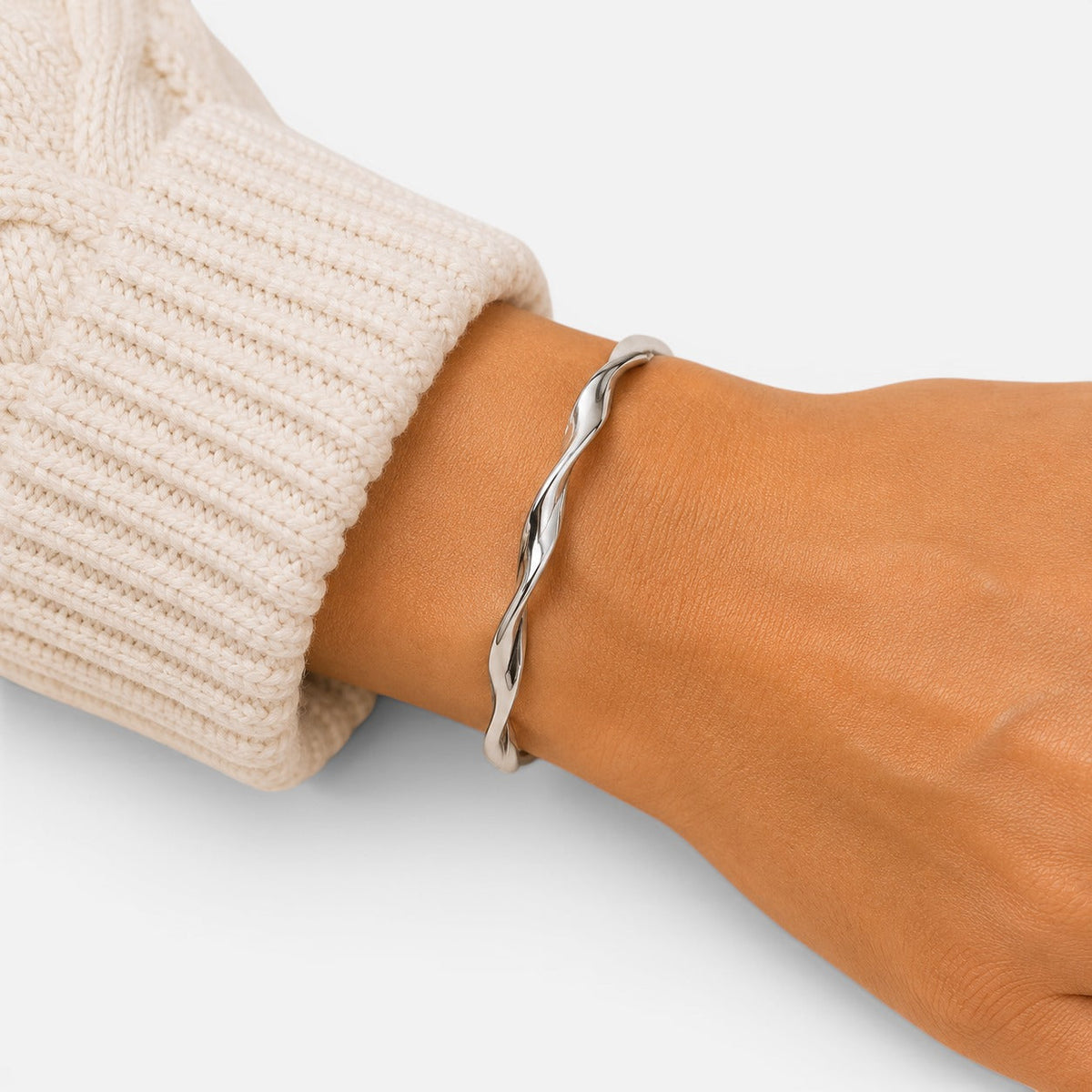 Women's Twisted Open Cuff Bangle