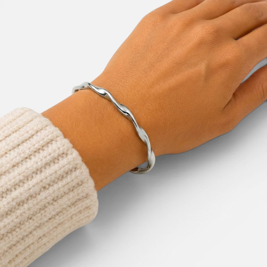 Women's Twisted Open Cuff Bangle