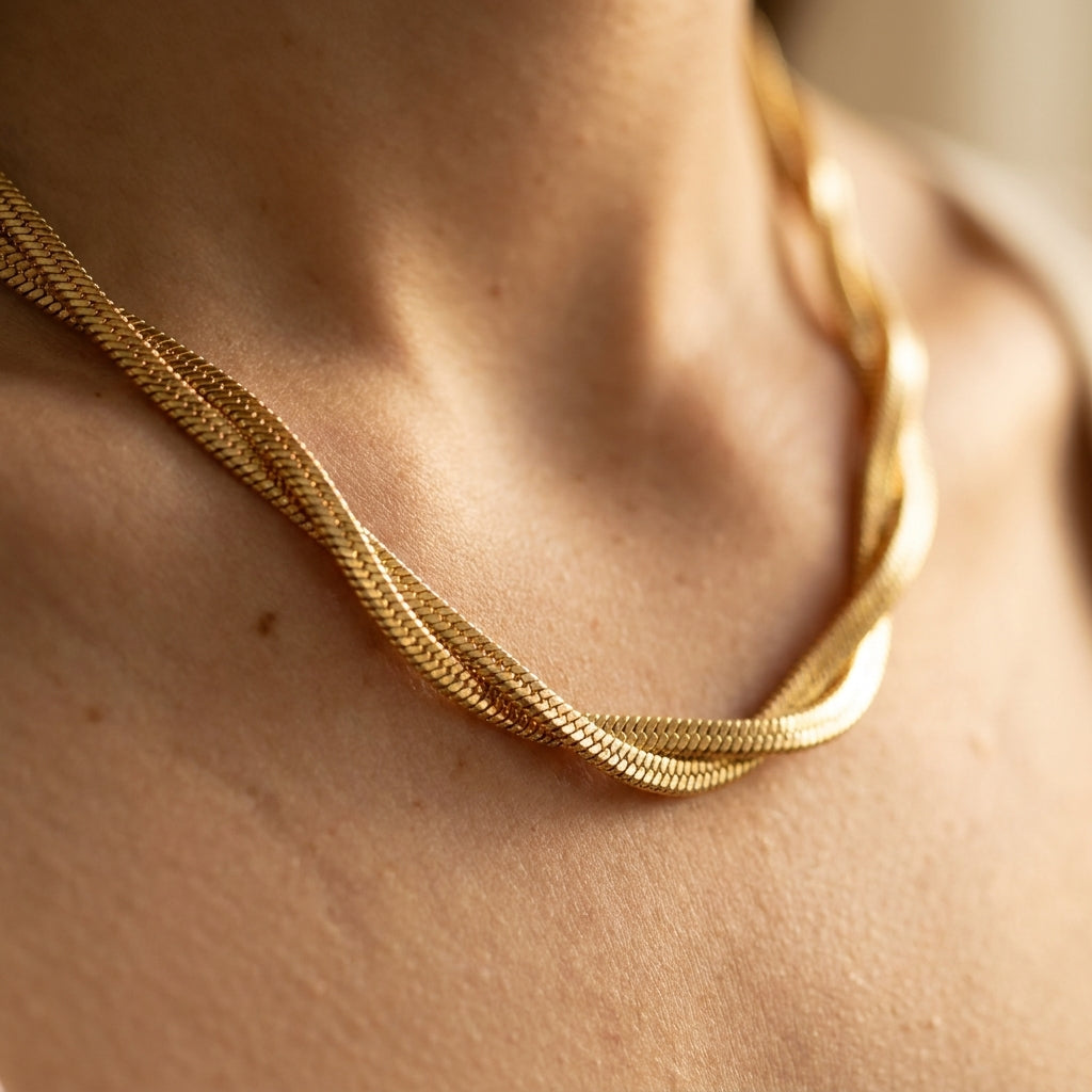 Women's Twisted Snake Chain Necklace