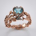 Women's Vine Blue Stone Ring