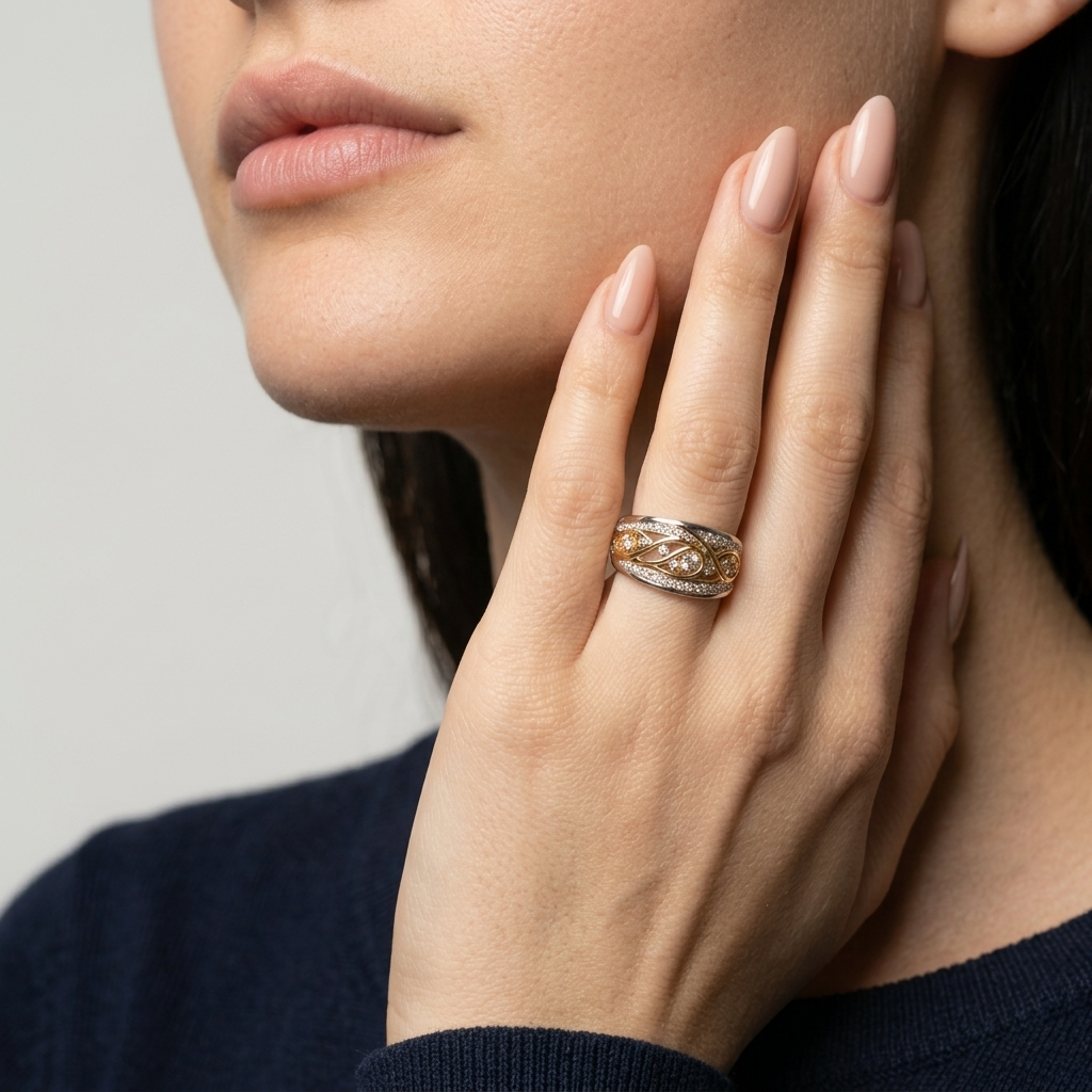 Women's Vine Crystal Ring