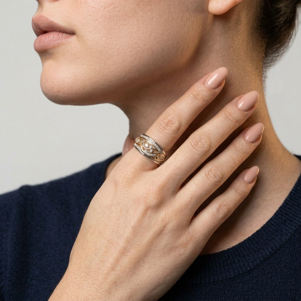 Women's Vine Crystal Ring