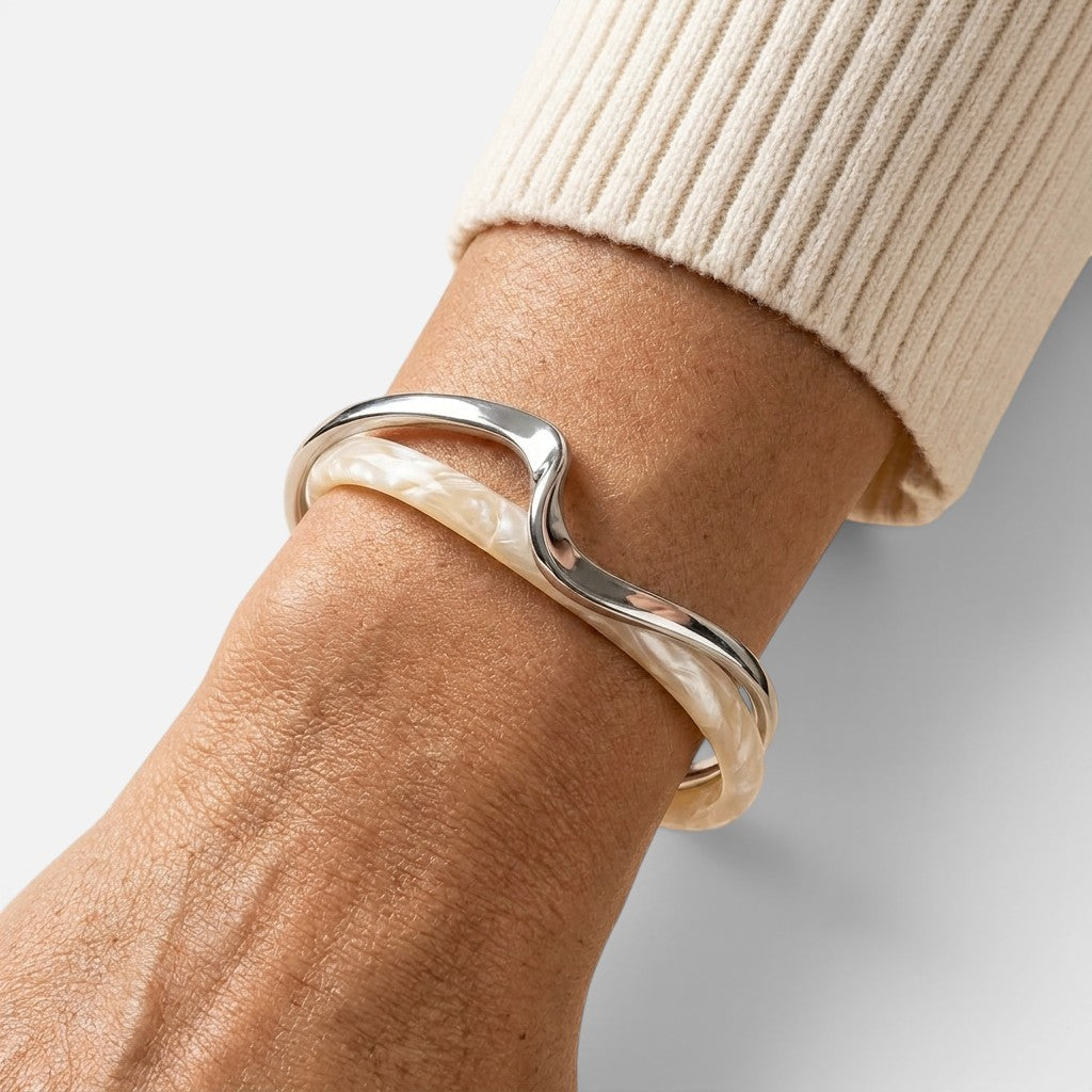 Women's Wave Open Cuff Bangle