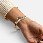 Women's Wave Open Cuff Bangle