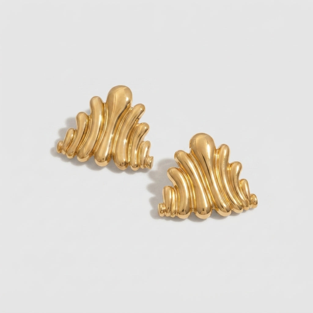 Women's Wave Stud Earrings