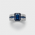 Women's Wide Crystal Ring