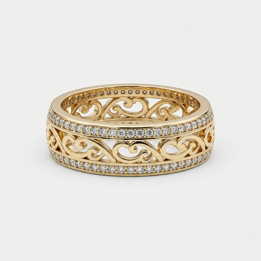 Women's Wide Filigree Ring