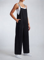 Women's Wide Leg Jumpsuit with Square Neck