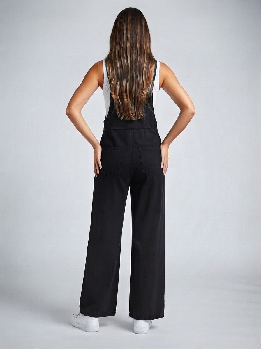 Women's Wide Leg Jumpsuit with Square Neck