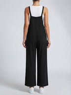 Women's Wide Leg Jumpsuit with Square Neck