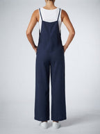Women's Wide Leg Jumpsuit with Square Neck
