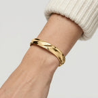 Women's Wide Wave Cuff Bangle