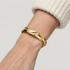 Women's Wide Wave Cuff Bangle